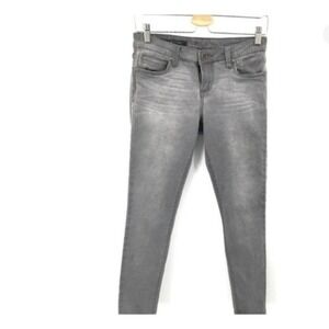 Kut from the Kloth MIA toothpick skinny low mid rise stretch jeans grey 10 women